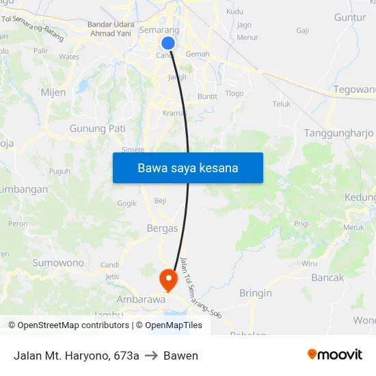 Jalan Mt. Haryono, 673a to Bawen map