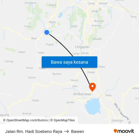 Jalan Rm. Hadi Soebeno Raya to Bawen map