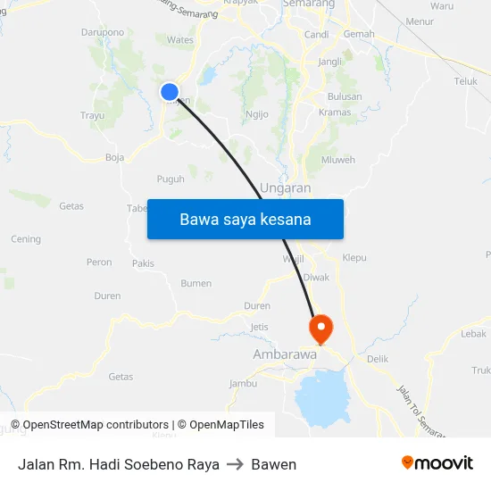 Jalan Rm. Hadi Soebeno Raya to Bawen map