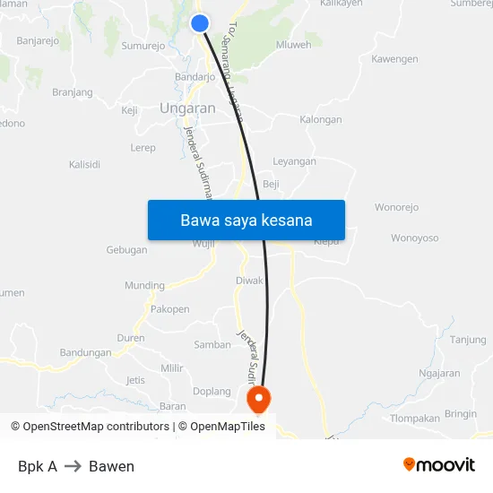 Bpk A to Bawen map