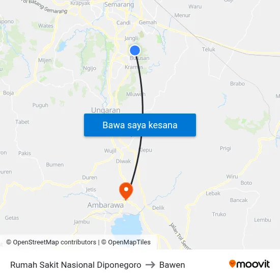 Rumah Sakit Nasional Diponegoro to Bawen map