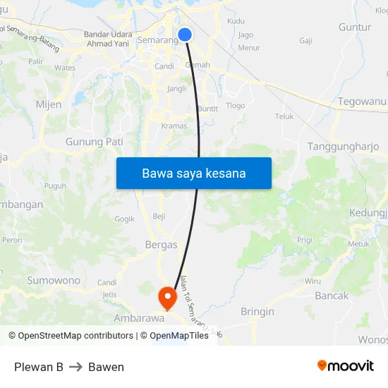 Plewan B to Bawen map