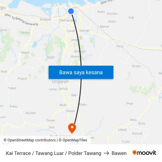 Kai Terrace / Tawang Luar / Polder Tawang to Bawen map