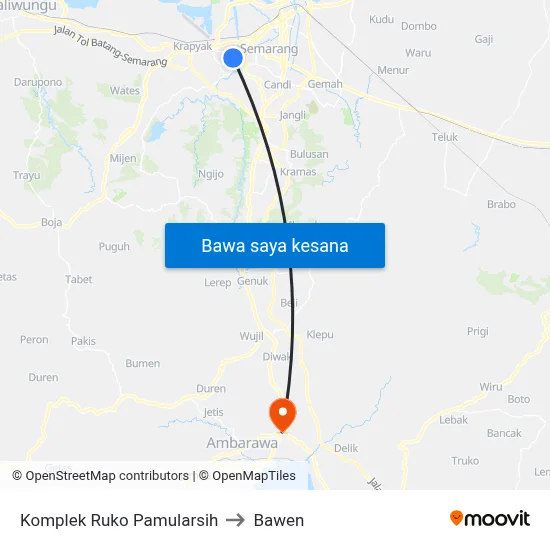 Komplek Ruko Pamularsih to Bawen map