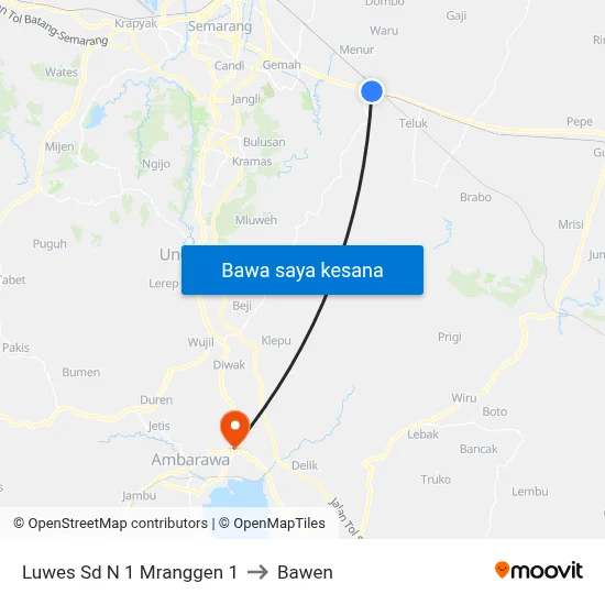 Luwes Sd N 1 Mranggen 1 to Bawen map