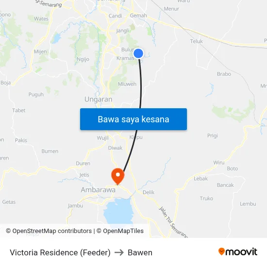 Victoria Residence (Feeder) to Bawen map