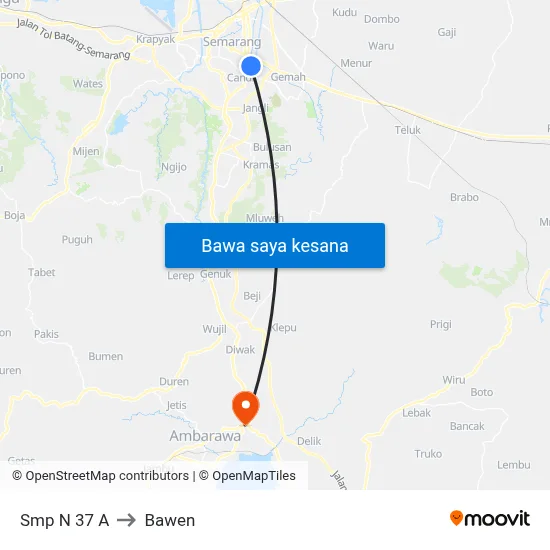 Smp N 37 A to Bawen map