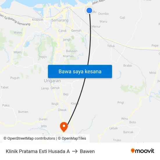 Klinik Pratama Esti Husada A to Bawen map