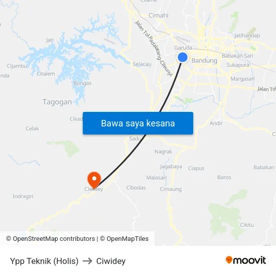 Ypp Teknik (Holis) to Ciwidey map