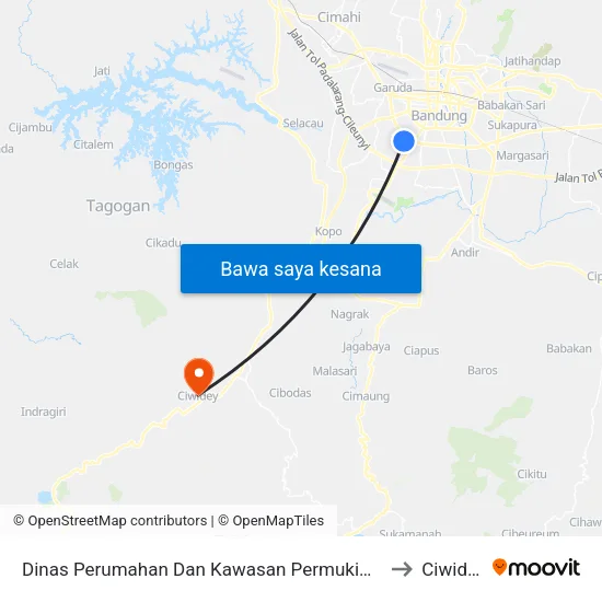 Dinas Perumahan Dan Kawasan Permukiman to Ciwidey map