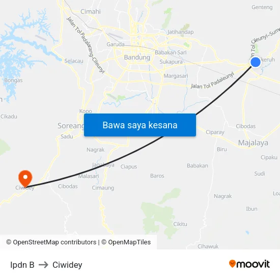 Ipdn B to Ciwidey map