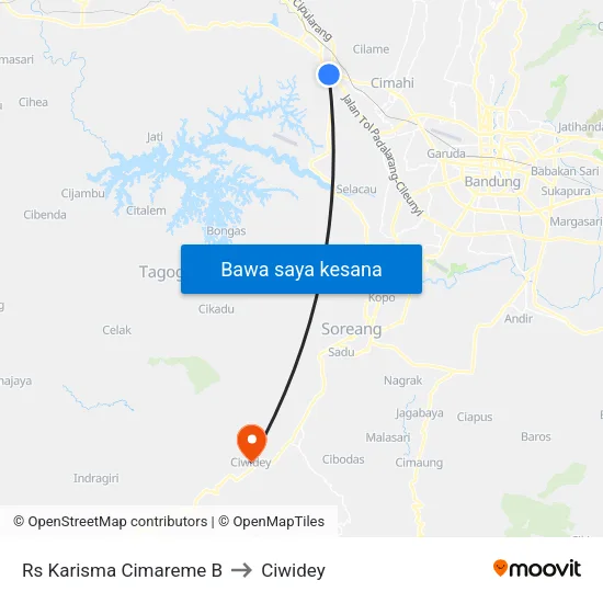 Rs Karisma Cimareme B to Ciwidey map