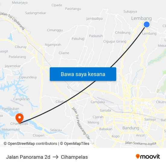 Jalan Panorama 2d to Cihampelas map