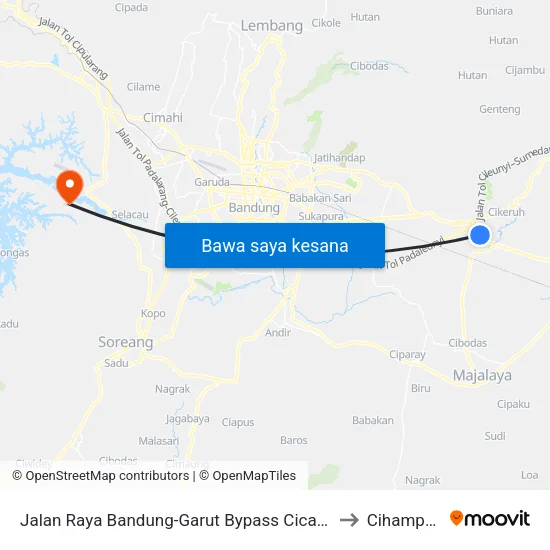 Jalan Raya Bandung-Garut Bypass Cicalengka 28 to Cihampelas map