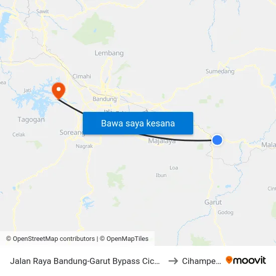 Jalan Raya Bandung-Garut Bypass Cicalengka to Cihampelas map