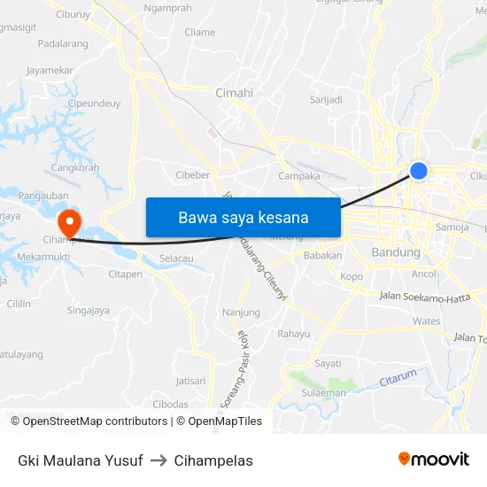 Gki Maulana Yusuf to Cihampelas map