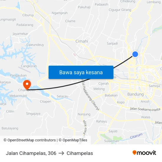 Jalan Cihampelas, 306 to Cihampelas map