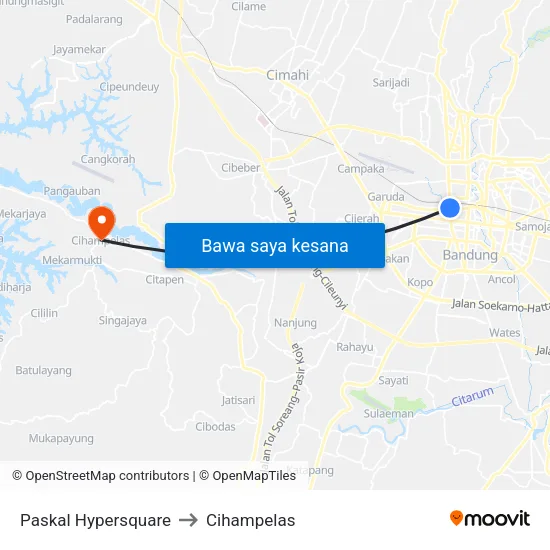 Paskal Hypersquare to Cihampelas map