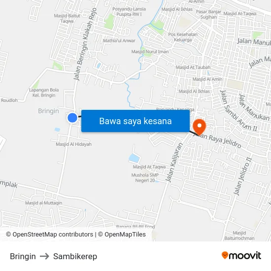 Bringin to Sambikerep map