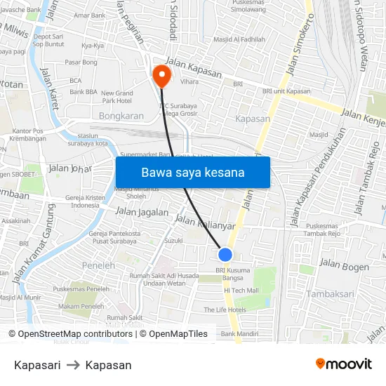 Kapasari to Kapasan map