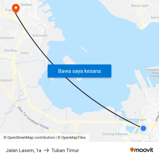 Jalan Lasem, 1a to Tuban Timur map