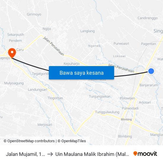 Jalan Mujamil, 143 to Uin Maulana Malik Ibrahim (Malang) map