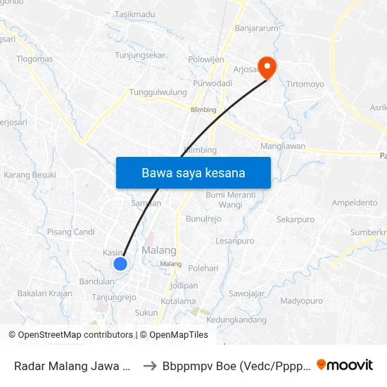Radar Malang Jawa Pos to Bbppmpv Boe (Vedc/Pppptk) map