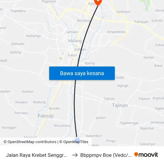 Jalan Raya Krebet Senggrong, 66-82 to Bbppmpv Boe (Vedc/Pppptk) map