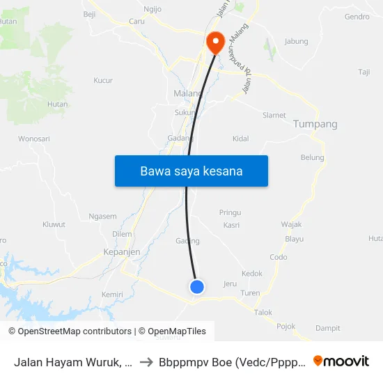 Jalan Hayam Wuruk, 62 to Bbppmpv Boe (Vedc/Pppptk) map