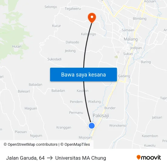 Jalan Garuda, 64 to Universitas MA Chung map