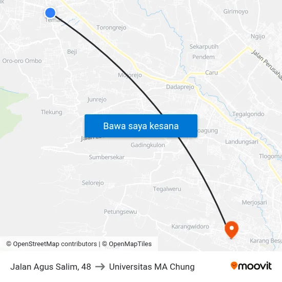 Jalan Agus Salim, 48 to Universitas MA Chung map