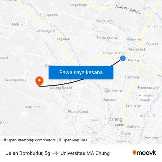 Jalan Borobudur, 5g to Universitas MA Chung map