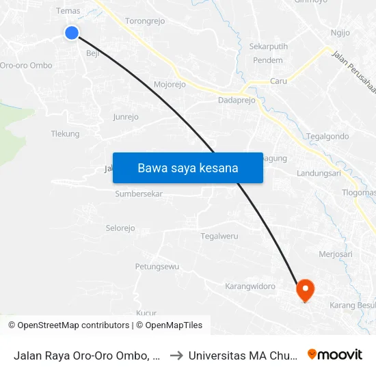 Jalan Raya Oro-Oro Ombo, 24 to Universitas MA Chung map