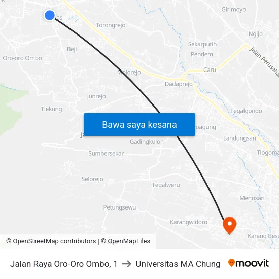 Jalan Raya Oro-Oro Ombo, 1 to Universitas MA Chung map
