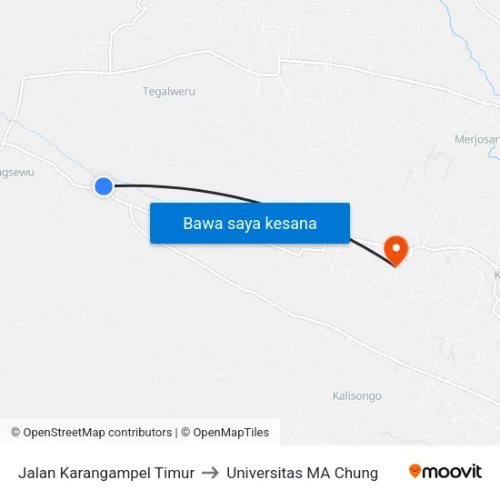 Jalan Karangampel Timur to Universitas MA Chung map