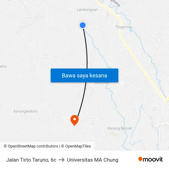 Jalan Tirto Taruno, 6c to Universitas MA Chung map
