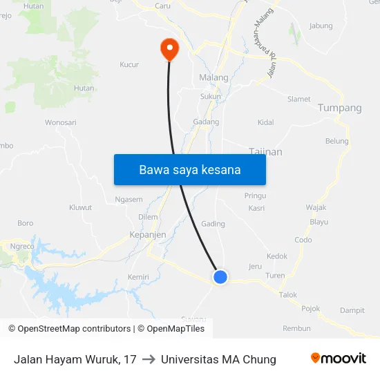 Jalan Hayam Wuruk, 17 to Universitas MA Chung map