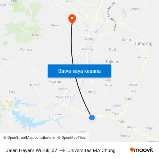 Jalan Hayam Wuruk, 07 to Universitas MA Chung map