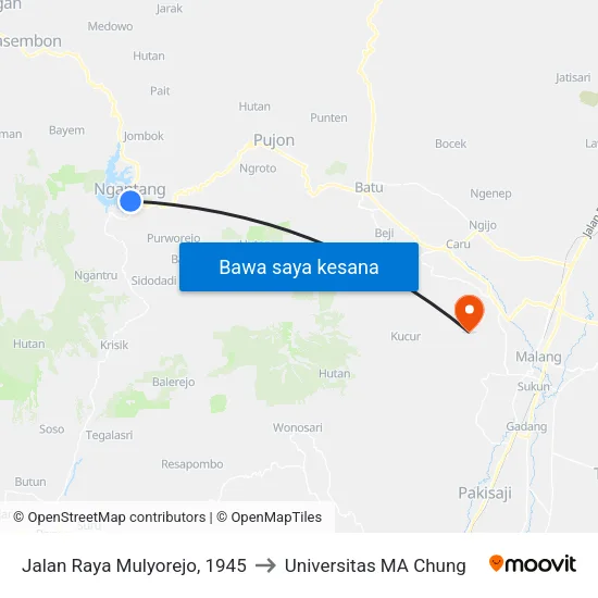 Jalan Raya Mulyorejo, 1945 to Universitas MA Chung map