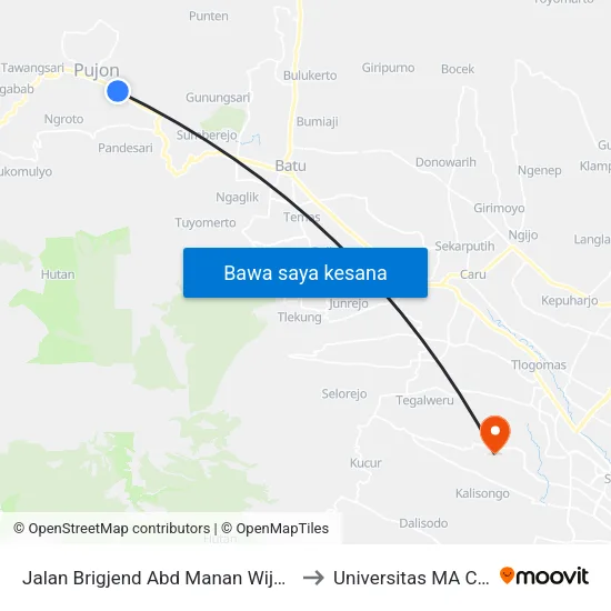 Jalan Brigjend Abd Manan Wijaya, 186 to Universitas MA Chung map