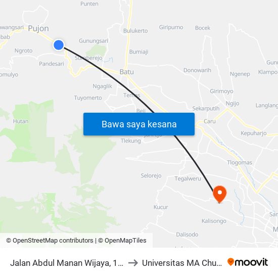 Jalan Abdul Manan Wijaya, 142 to Universitas MA Chung map