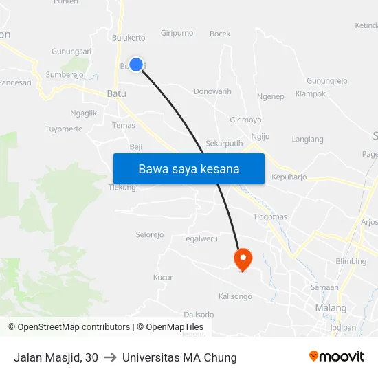 Jalan Masjid, 30 to Universitas MA Chung map