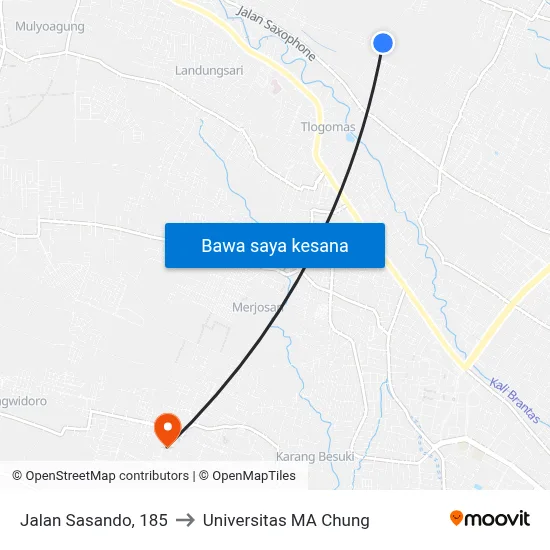Jalan Sasando, 185 to Universitas MA Chung map