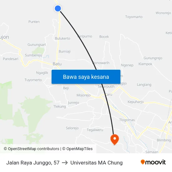 Jalan Raya Junggo, 57 to Universitas MA Chung map