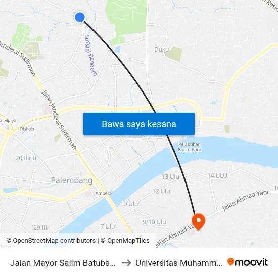 Jalan Mayor Salim Batubara, 233c to Universitas Muhammadiyah map