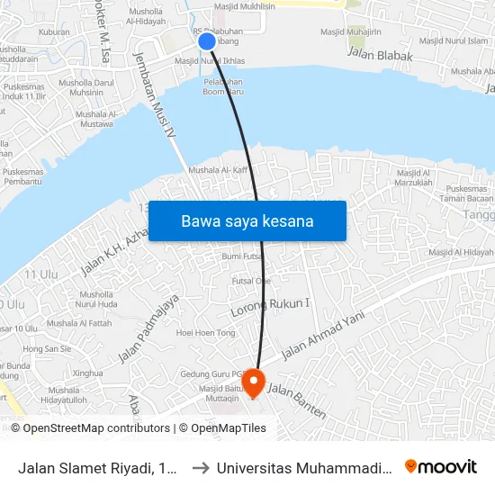 Jalan Slamet Riyadi, 1557 to Universitas Muhammadiyah map