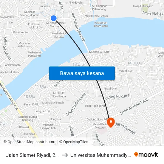 Jalan Slamet Riyadi, 252 to Universitas Muhammadiyah map