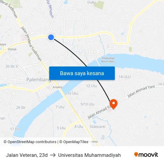 Jalan Veteran, 23d to Universitas Muhammadiyah map