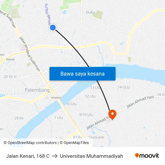 Jalan Kenari, 168 C to Universitas Muhammadiyah map
