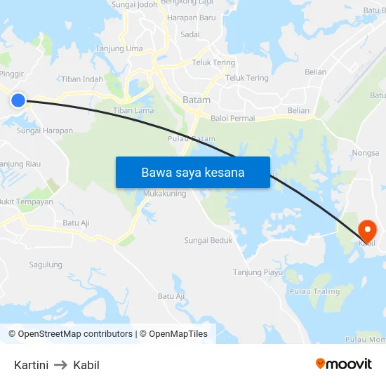 Kartini to Kabil map